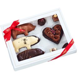 JULESKE ASSORT. GRISE, HJERTE OG FYLDT CHOKOLADE