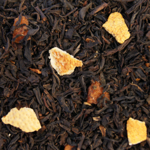 SORT BLE-/KVDE TE MED ORANGESKALLER