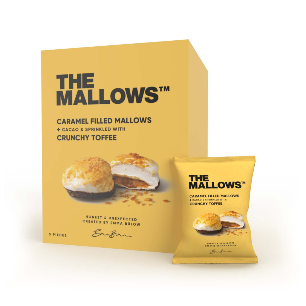 CARAMEL FILLED MALLOWS - CRUNCHY TOFFEE - The Mallows - Chokoart I/S