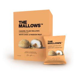 CARAMEL FILLED MALLOWS - WHITE CHOC &amp; PASSION FRUIT