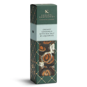 KARAMEL KOMPAGNIET - FL�DEKARAMELLER MED LAKRIDS & SYDESALT 