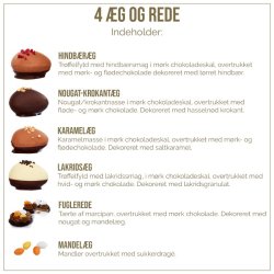 FRELLSEN CHOKOLADE - GAVE�SKE MED 4 P�SKE�G &amp; FULGEREDE