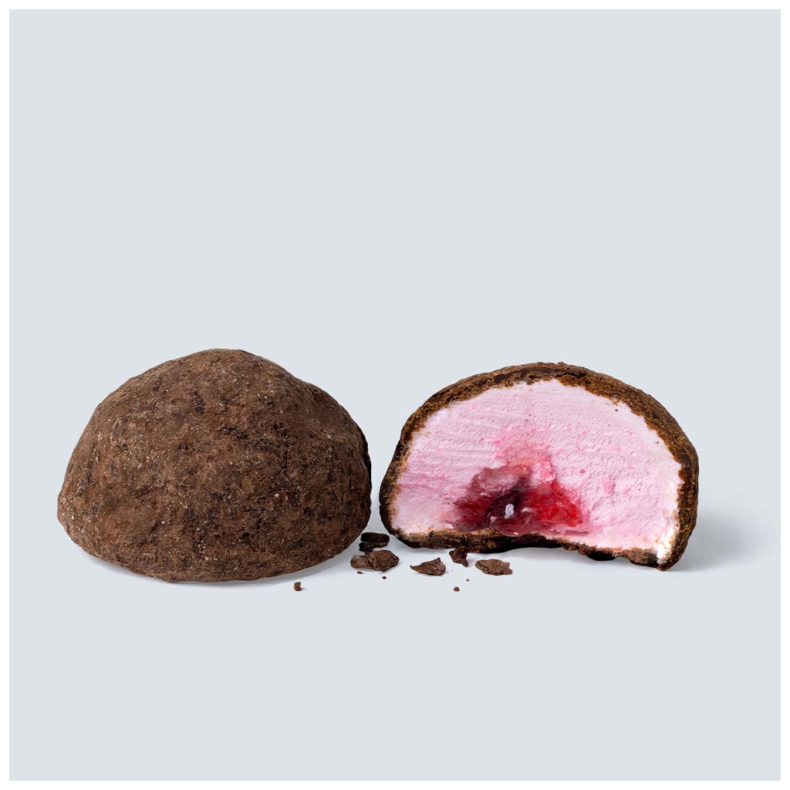 STRAWBERRY FILLED MALLOWS - CACAO &amp; BELGIAN DARK CHOC