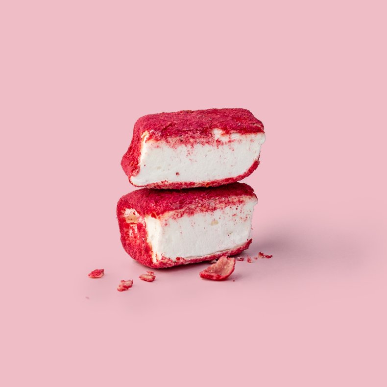 THE MALLOWS - STRAWBERRY + BLACKCURRANT 90 G.